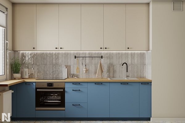 Blue Sea 4670 & Light Gray 85468  - Zawisza Design Studio