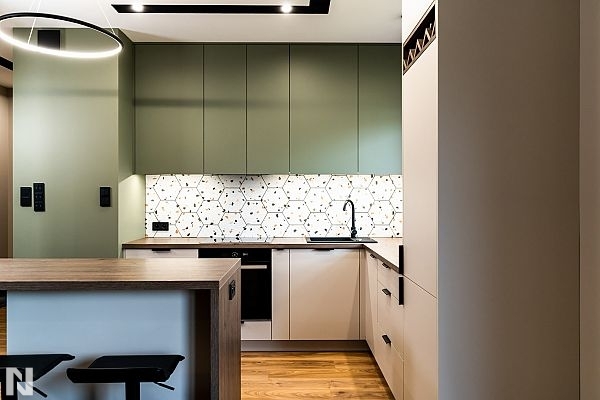 Acrylux Matte Anti-fingerprint Light Grey 85468M and Olive Metallic 8856 - Łukasz Topolski, Meble Exite